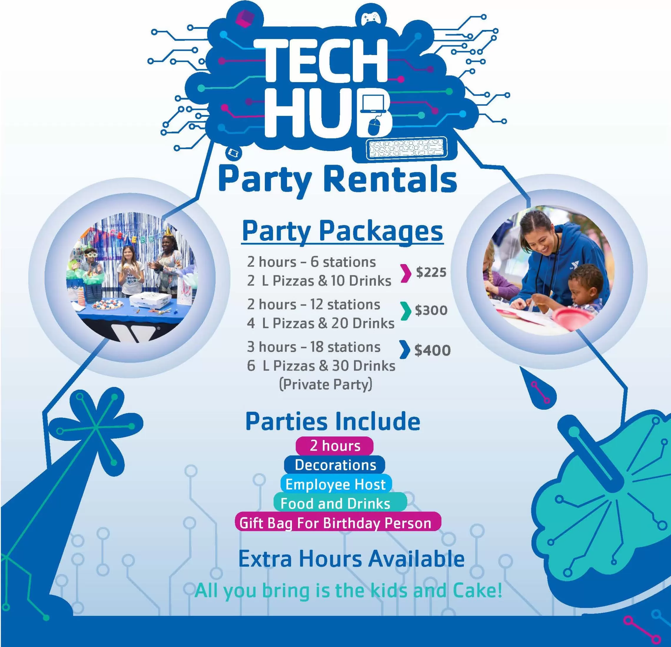Tech Up Party Packages - Click for PDF