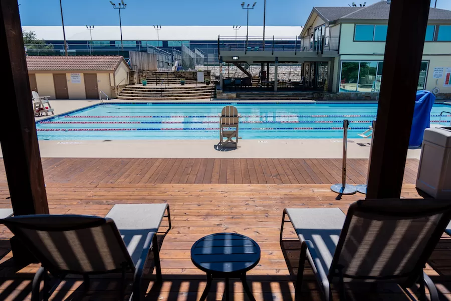 Cabana view of pool