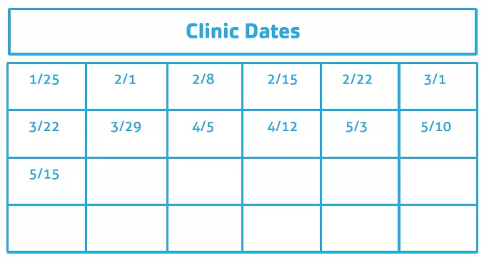 Saturday Tennis Clinic Dates