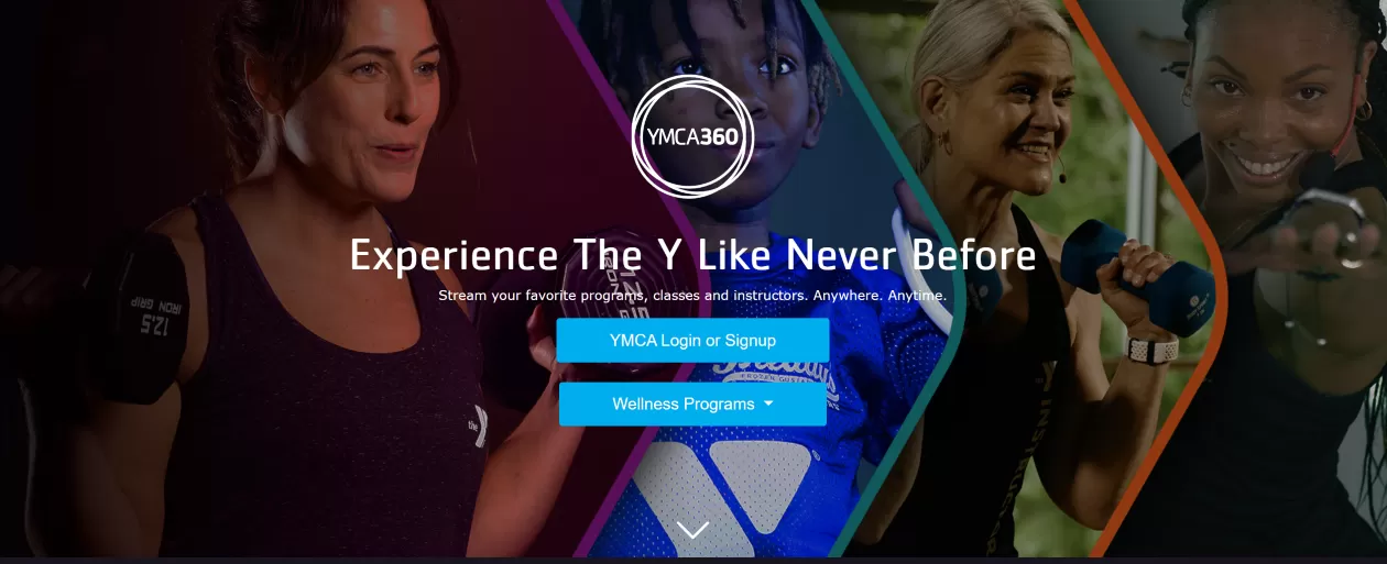 YMCA 360 log in screen