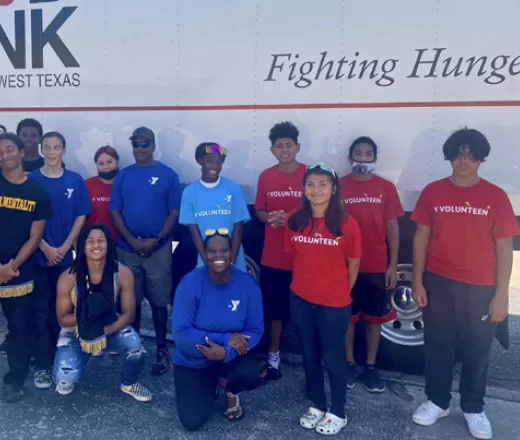 Volunteering with the Food Bank at the Davis-Scott Y