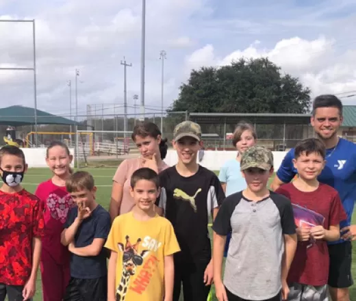 kids attending summer day camp at the YMCA O.P. Schnabel Park