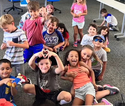 A group of of kids participating in Summer Day Camp at the Y