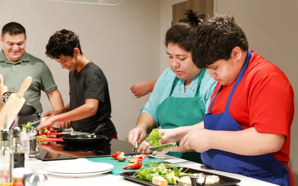 Learning about nutrition at a Y teaching kitchen