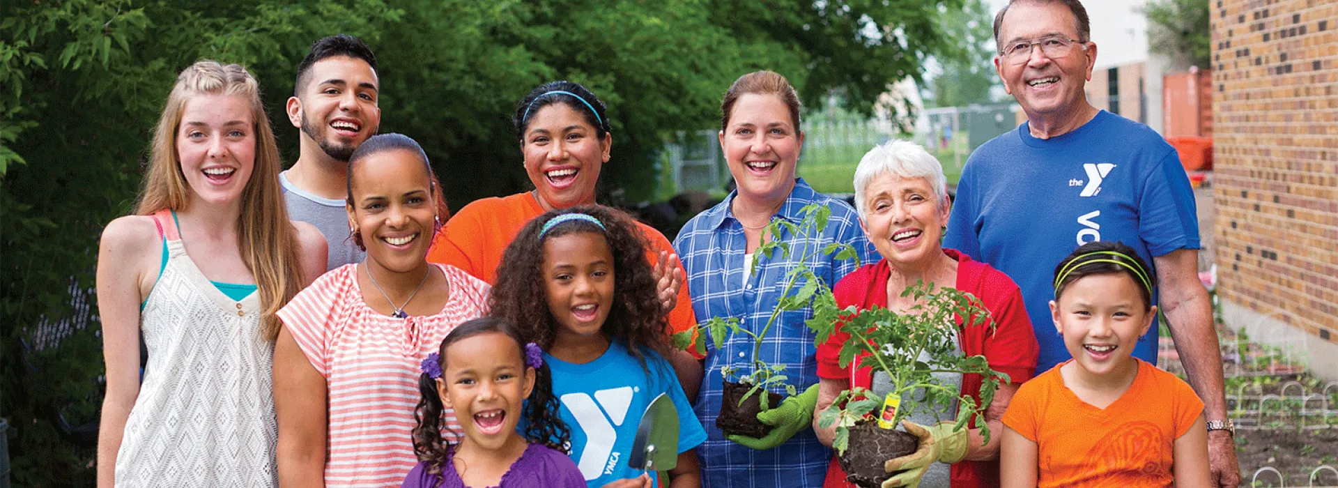 Group volunteering at the Y